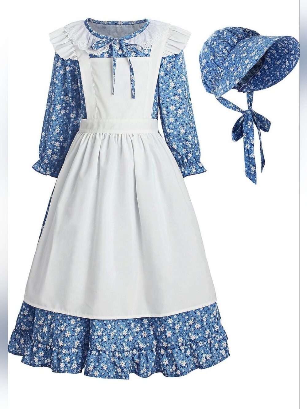 ReliBeauty Pioneer Girl Dress Colonial Prairie Costume